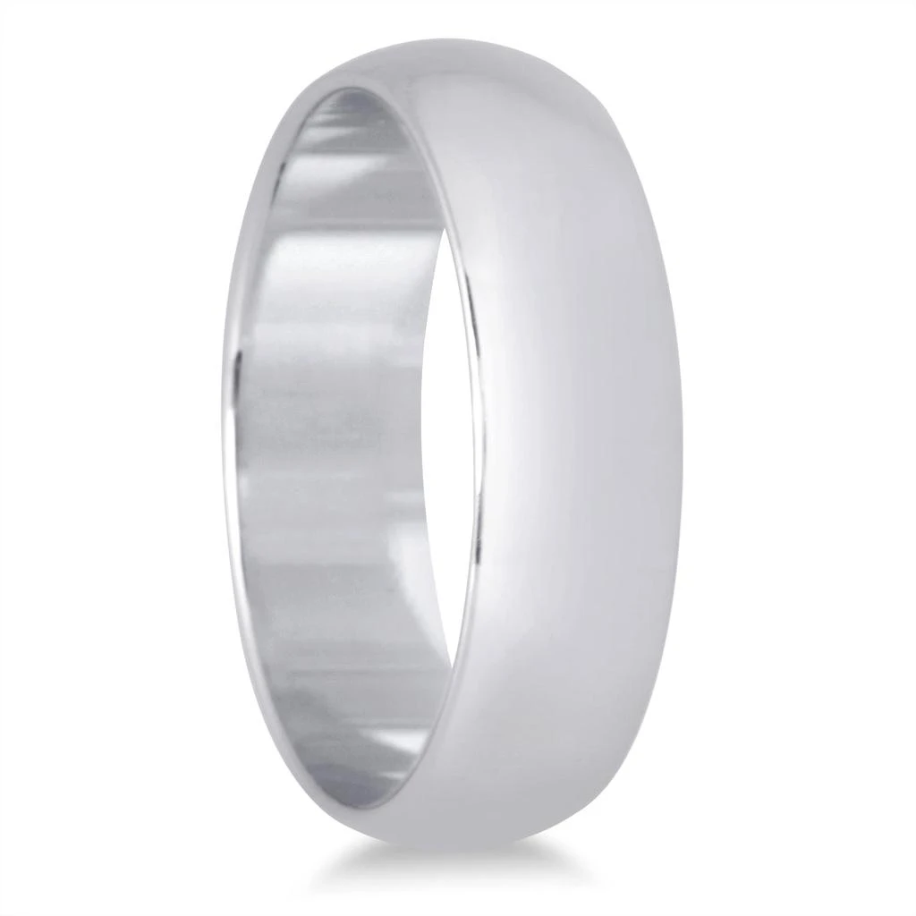 商品SSELECTS|5Mm Domed Comfort Fit Wedding Band In 10K White Gold,价格¥3295,第2张图片详细描述