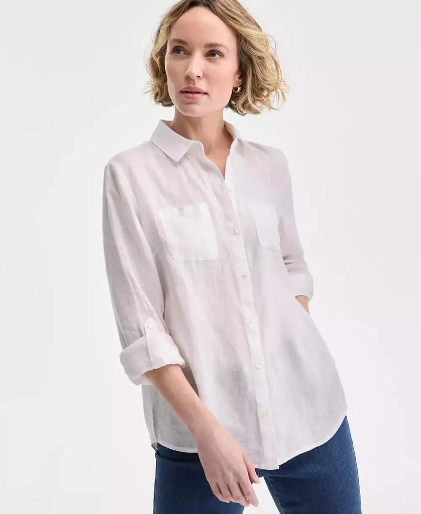 商品Charter Club|Women's 100% Linen Shirt, Created for Macy's,价格¥265,第1张图片