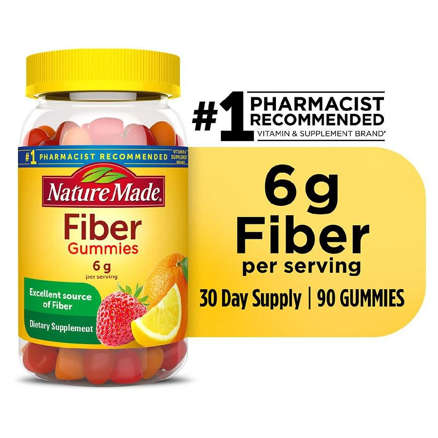 商品Nature Made|Fiber 6g Gummies Assorted Fruit Flavors,价格¥164,第2张图片详细描述