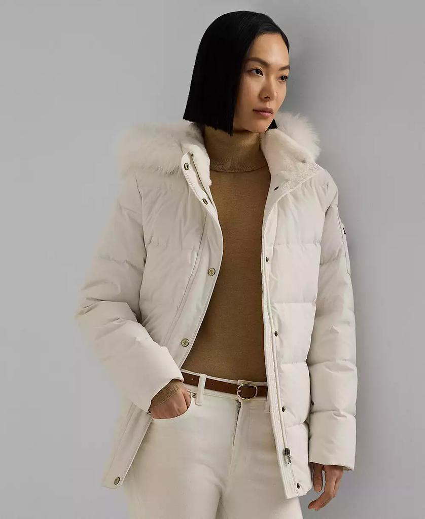 【Ralph Lauren】Faux-Fur Hooded Puffer Coat ◆国内発送◆ Lauren Ralph Lauren Plus Size Faux-Fur-Trim Hooded Puffer