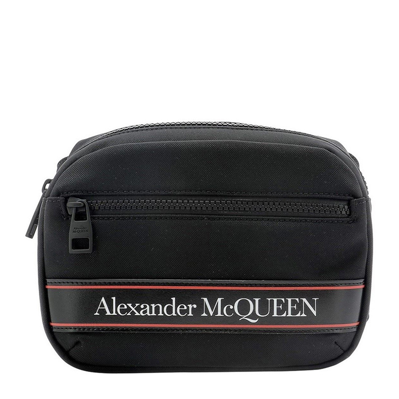 商品Alexander McQueen|ALEXANDER MCQUEEN 黑色男士腰包 625512-HV2AB-1083,价格¥2306,第1张图片