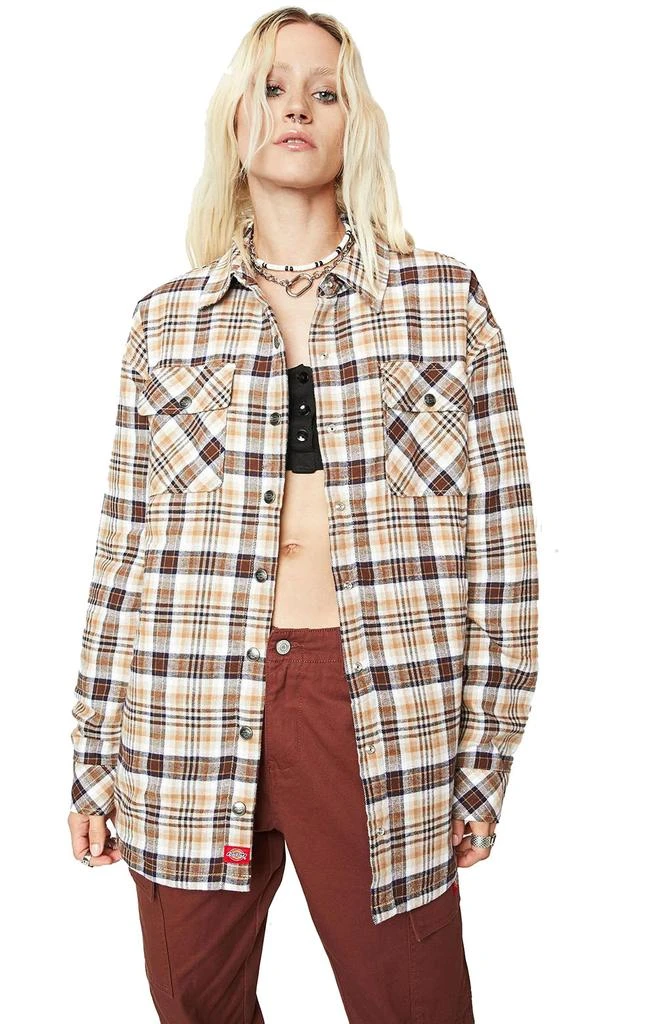 商品DICKIES|Oversized Snap Flannel Shirt - Ginger Plaid ,价格¥196,第1张图片