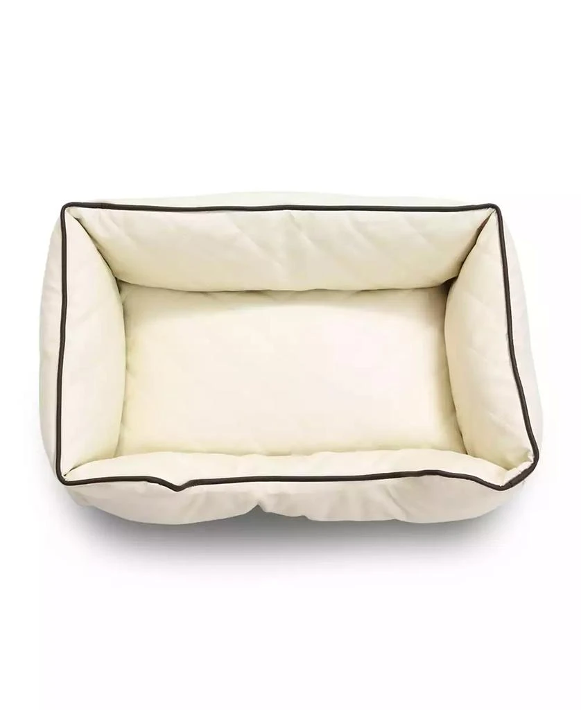 商品Macy's|Happycare Textiles Luxury All Sides Faux Leather Rectangle Pet Bed, 26"x18",价格¥618,第5张图片详细描述