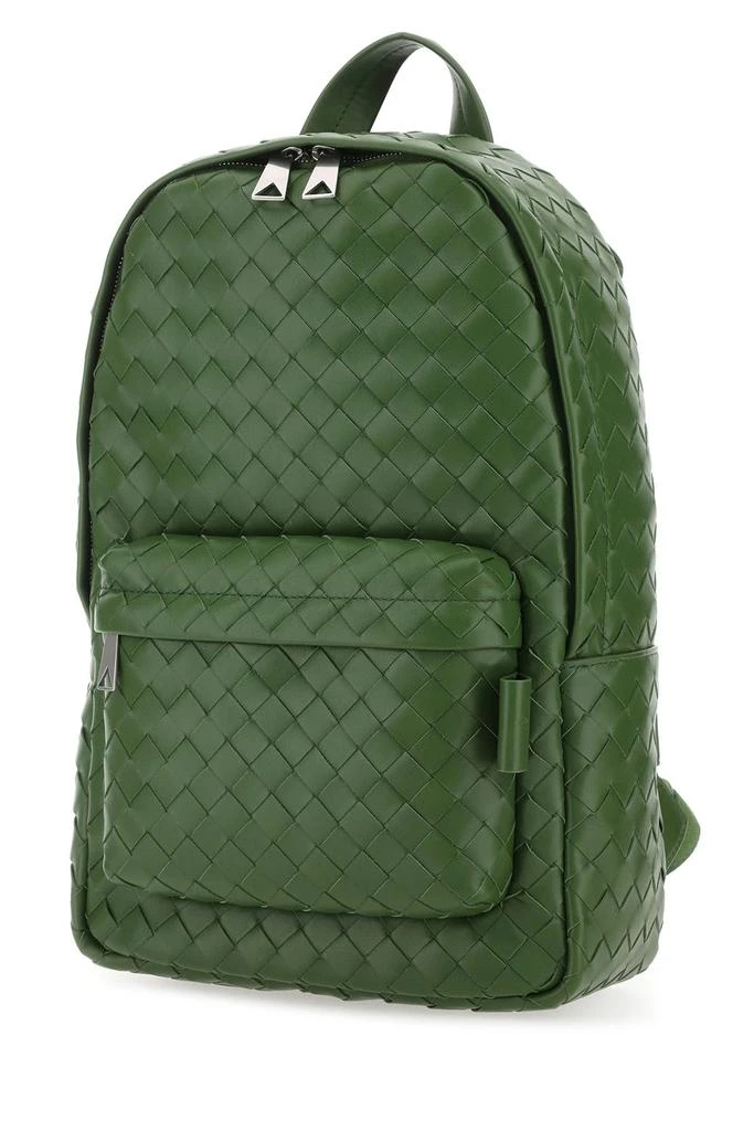 商品Bottega Veneta|Dark green leather backpack,价格¥29519,第1张图片