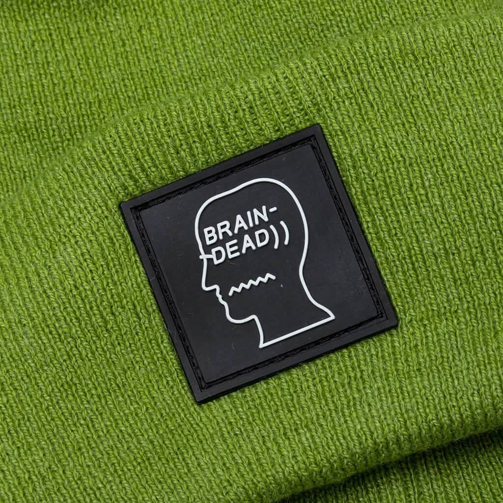 商品Brain Dead|Brain Dead Logo Head Wool Beanie - Apple,价格¥206,第3张图片详细描述