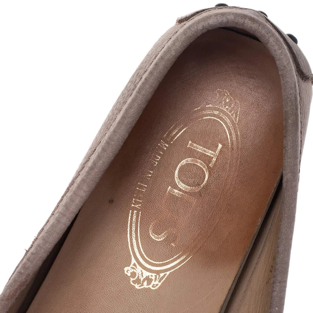 Tod's Beige Leather Buckle Slip On Loafers Size 38.5 商品
