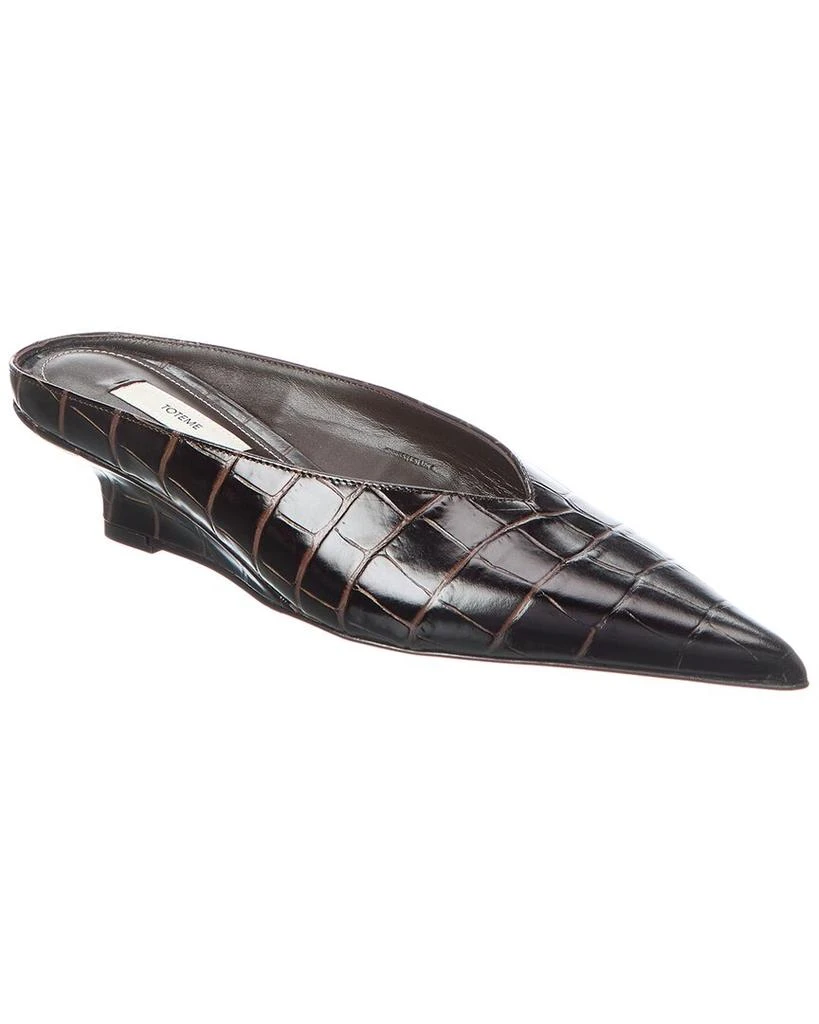 商品Totême|TOTEME Sharp Croc-Embossed Leather Mule,价格¥3699,第1张图片