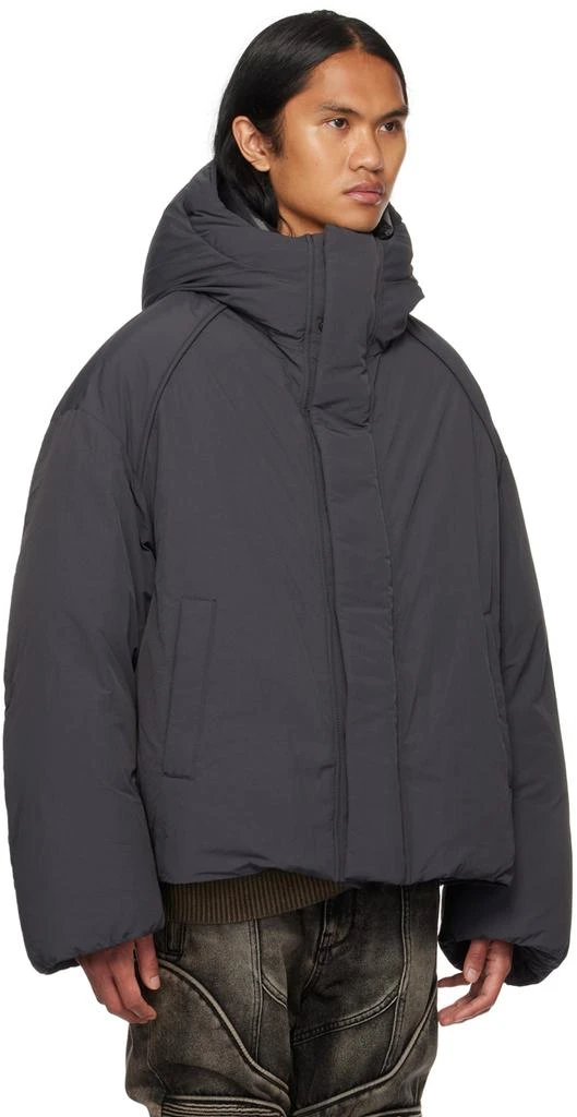 商品Juun.J|Gray Hooded Down Jacket,价格¥5714,第2张图片详细描述