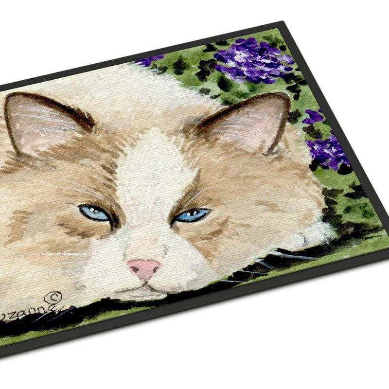 商品Caroline's Treasures|24 in x 36 in Cat Door Mat Indoor/Outdoor,价格¥307,第1张图片