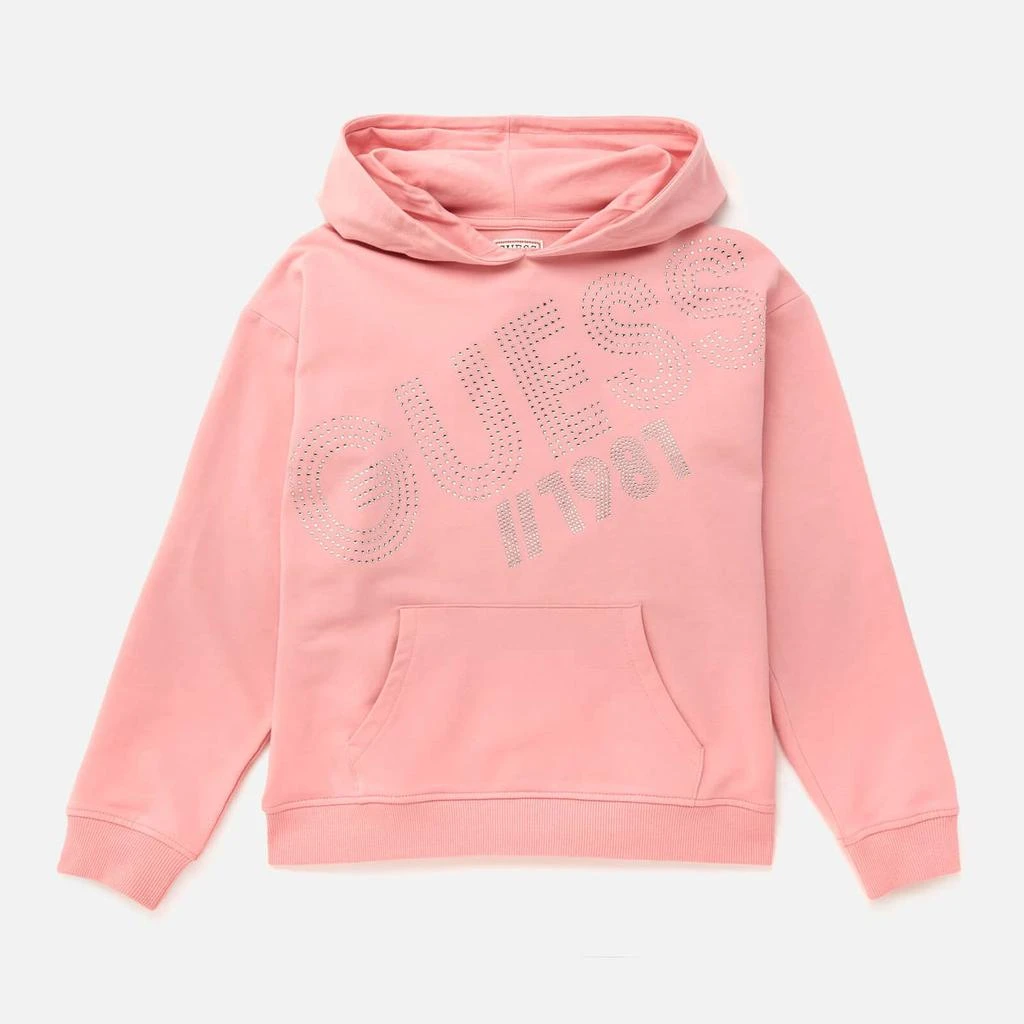 商品GUESS|Guess Girls' Hooded Logo Active Top - Pop Gum Pink,价格¥104,第1张图片