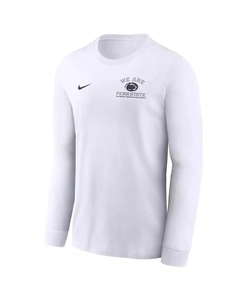 商品NIKE|Men's White Penn State Nittany Lions 2024 White Out Long Sleeve T-Shirt,价格¥277,第3张图片详细描述