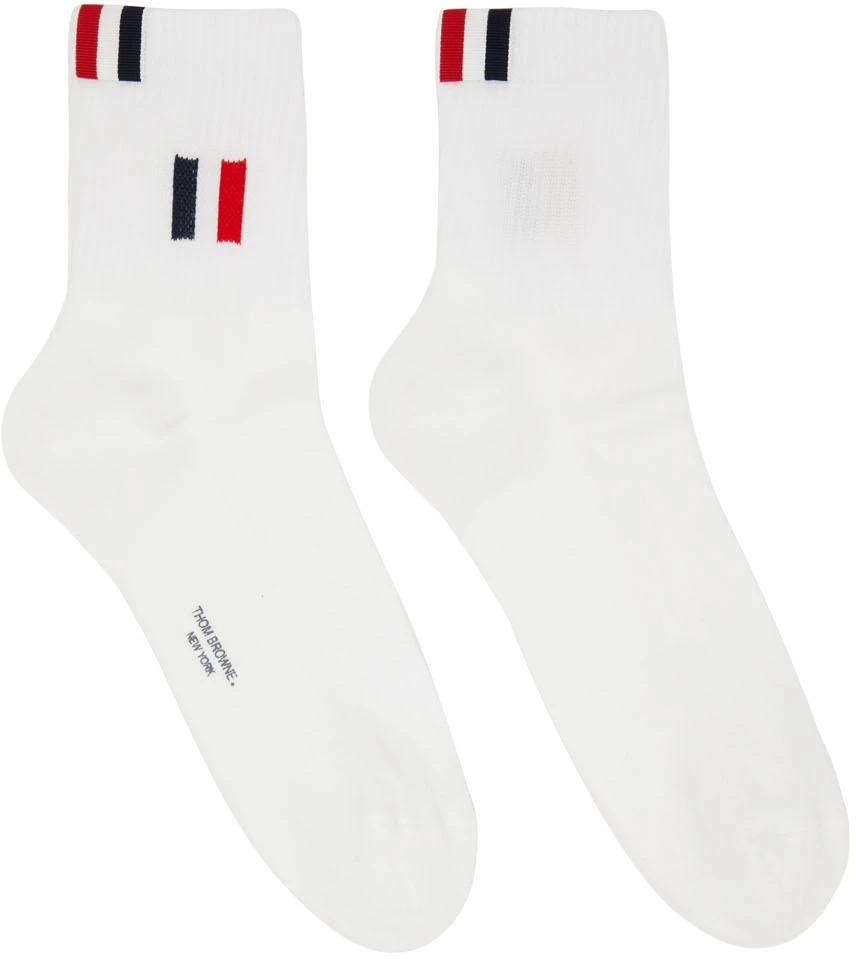 商品Thom Browne|White Cotton Socks,价格¥527,第1张图片
