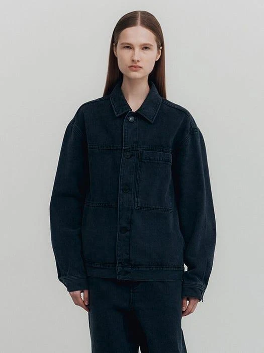 商品LAGRANGE|Oversize Washing Denim Jacket (Black),价格¥718,第1张图片