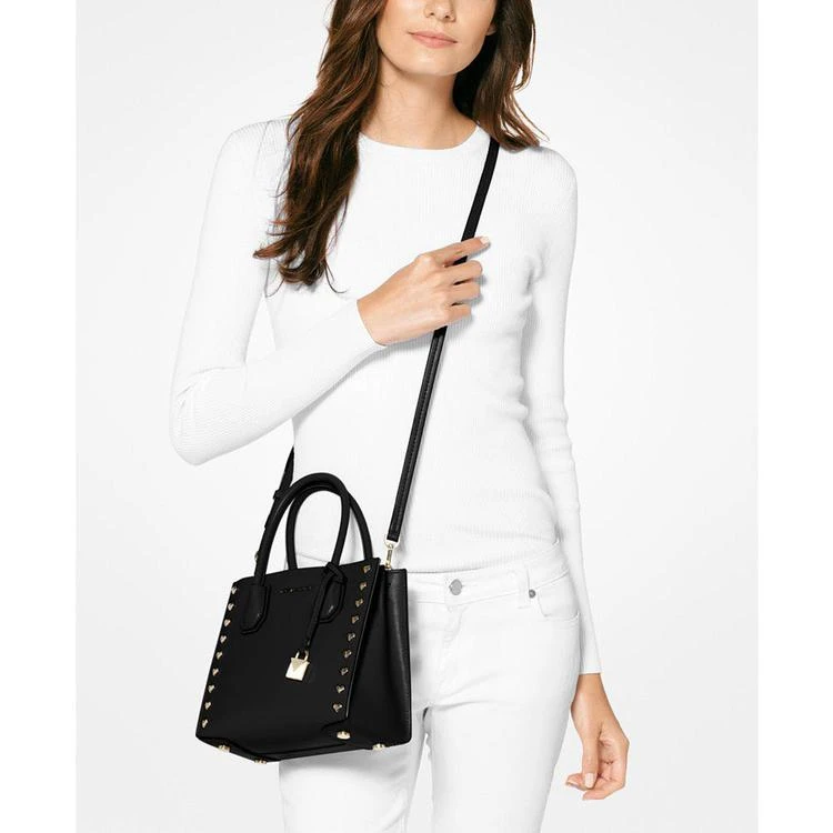 商品Michael Kors|Mercer 心形铆钉中号皮质手提包,价格¥1146,第2张图片详细描述