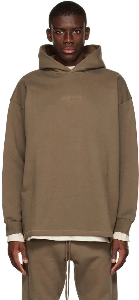 商品Essentials|Brown Relaxed Hoodie,价格¥736,第1张图片