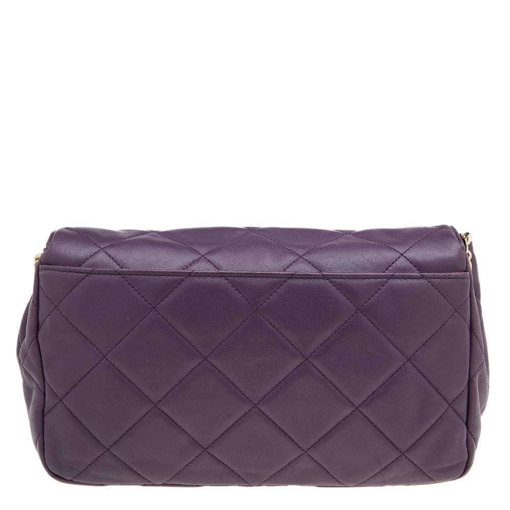 商品[二手商品] Michael Kors|Michael Kors Purple Quilted Leather Sloan Chain Bag,价格¥1144,第6张图片详细描述