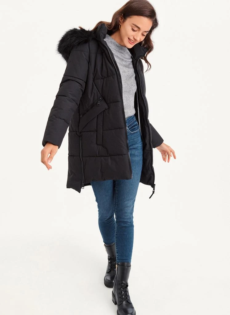 商品DKNY|Double-Pocketed Faux-Fur Long Puffer Jacket,价格¥753,第2张图片详细描述