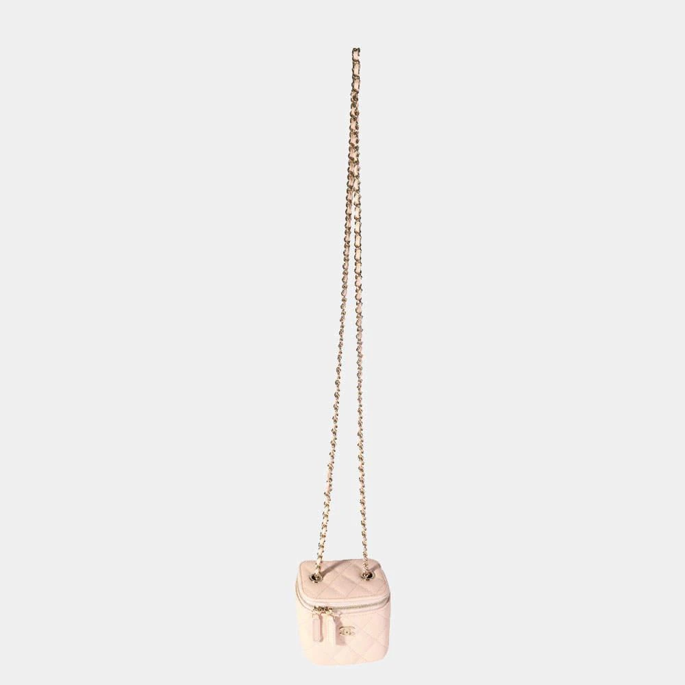Chanel Beige Quilted Caviar Leather Vanity Shoulder Bag  商品