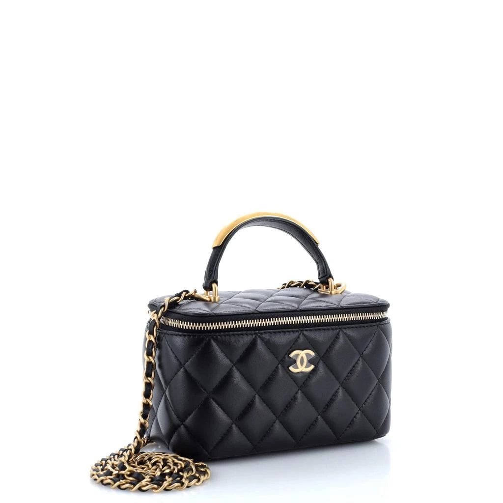 商品[二手商品] Chanel|CC Top Handle Vanity Case with Chain Quilted Lambskin with Metal Small,价格¥29050,第2张图片详细描述