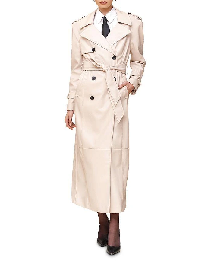 商品Avec Les Filles|Faux Leather Trench Coat,价格¥1498,第4张图片详细描述