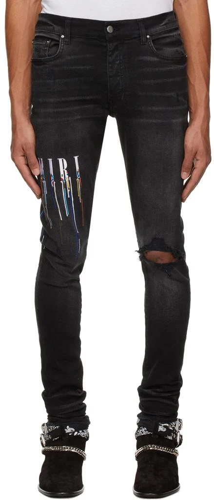 商品AMIRI|Black Paint Drop Logo Jeans,价格¥7109,第1张图片