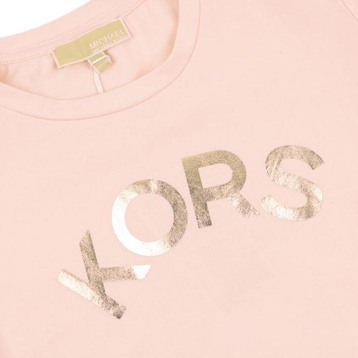 Pale Pink Cropped Logo Tie T Shirt商品第2张图片规格展示