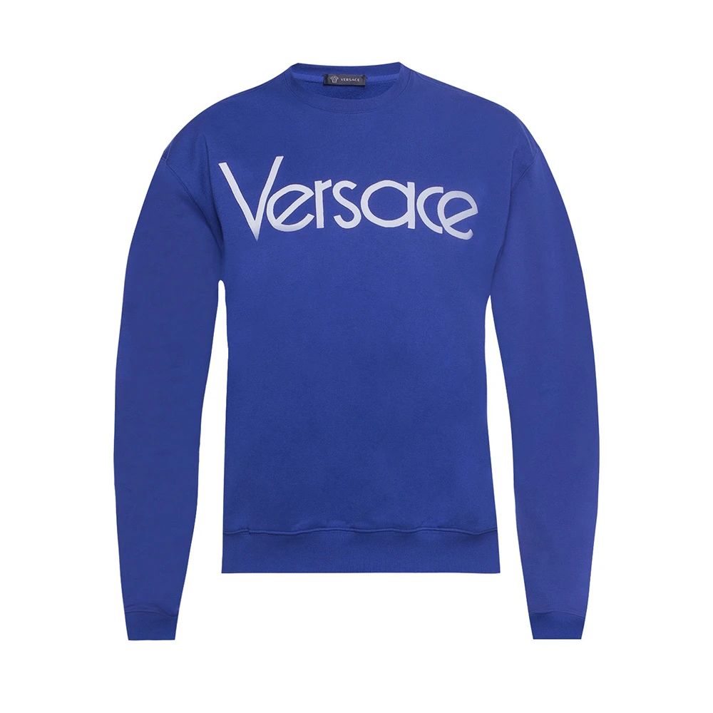 商品Versace|VERSACE 男士宝蓝色棉质圆领卫衣 A80470-A217878-A902P,价格¥2229,第1张图片