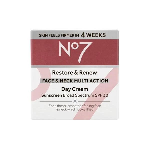 商品No7|Restore & Renew Multi Action Face & Neck Day Cream SPF 30,价格¥289,第5张图片详细描述