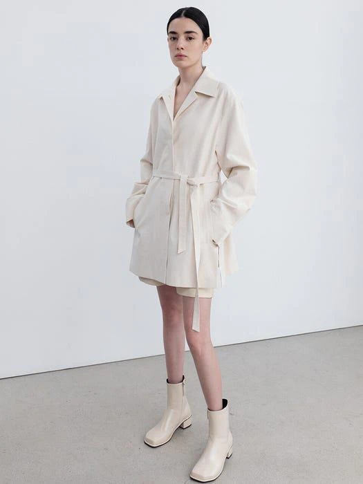 商品RE RHEE|Belted Short Trench Jacket,价格¥1775,第2张图片详细描述