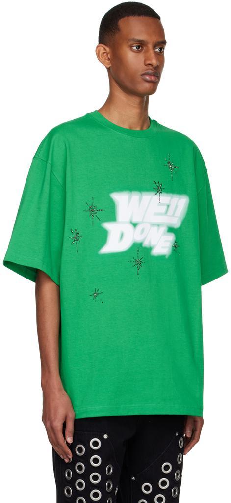 商品We11done|Green Cotton T-Shirt,价格¥803,第4张图片详细描述