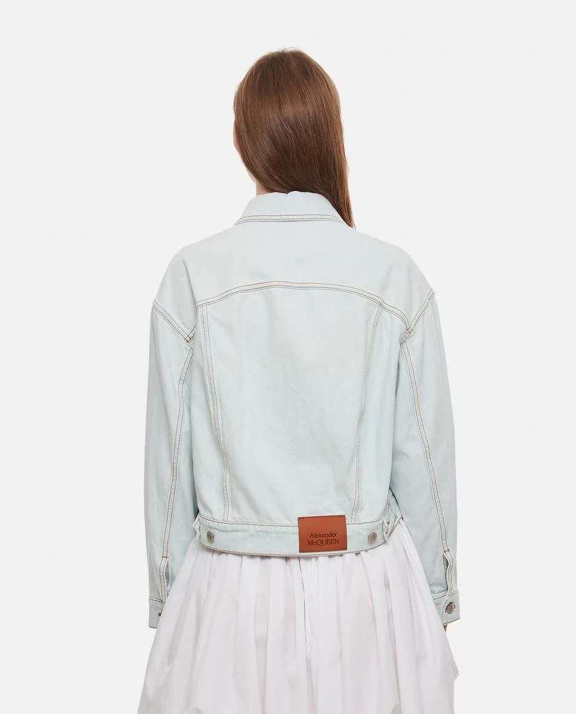 商品Alexander McQueen|CROPPED DENIM JACKET,价格¥11700,第3张图片详细描述