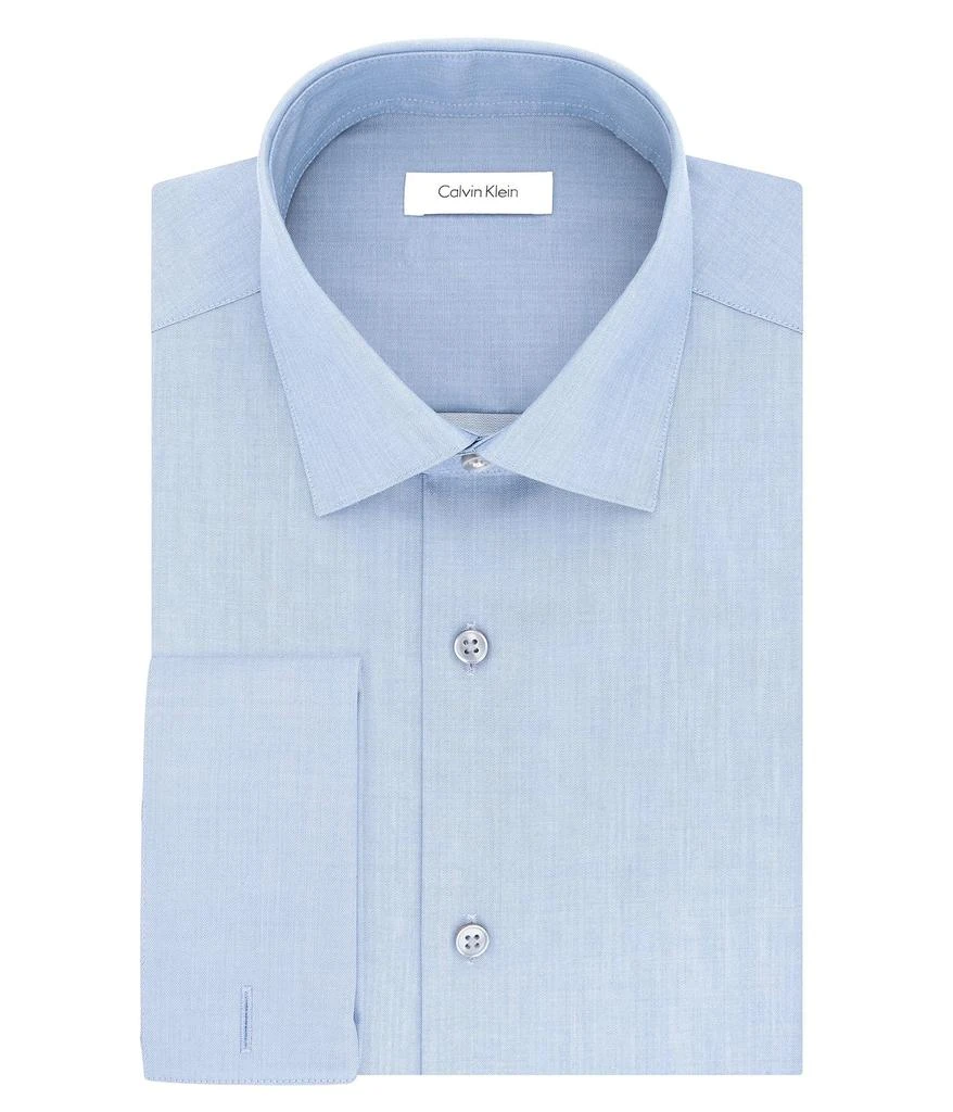 商品Calvin Klein|Men's Dress Shirt Slim Fit Non Iron Solid French Cuff,价格¥300,第1张图片