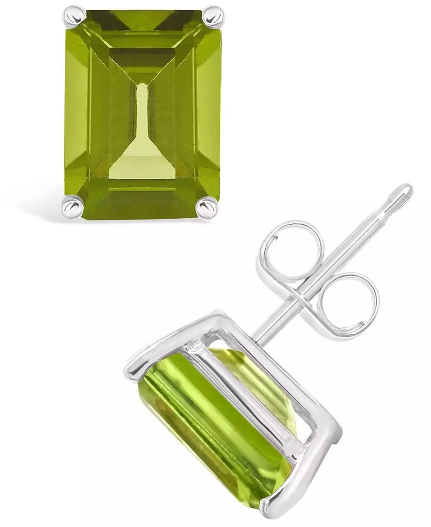 商品Macy's|Peridot (3-3/8 ct. t.w.) Stud Earrings in 14K Yellow Gold or 14K White Gold,价格¥7714,第1张图片