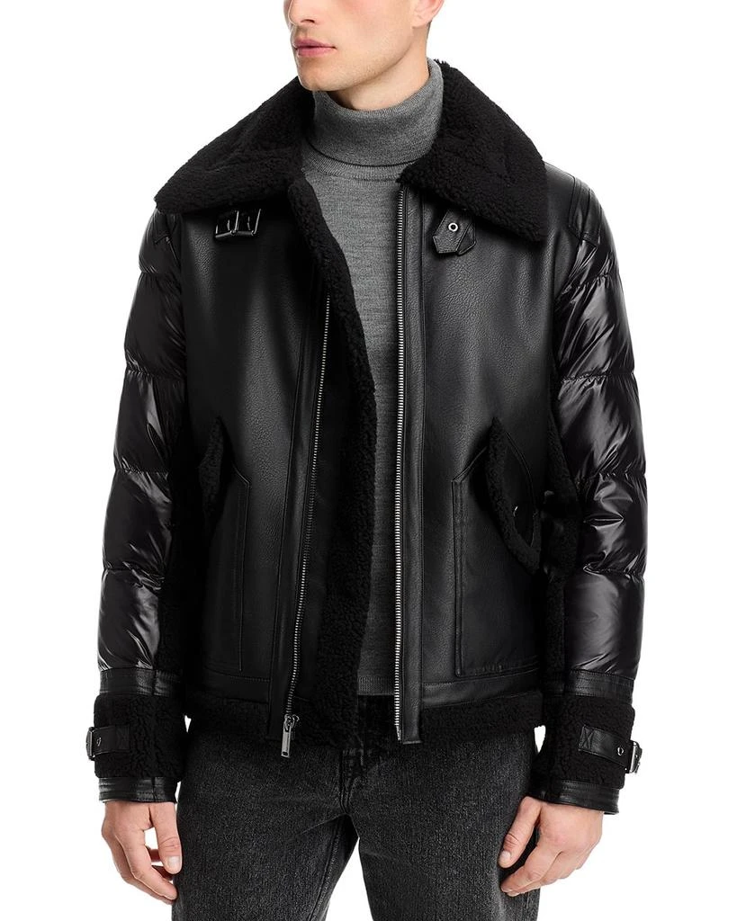 商品Karl Lagerfeld Paris|Faux Leather Jacket,价格¥2269,第1张图片