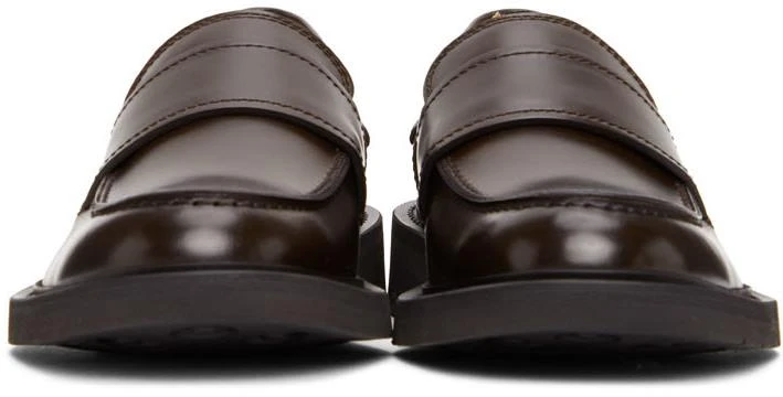 商品Bottega Veneta|Brown Rubber Sole Loafers,价格¥6408,第2张图片详细描述