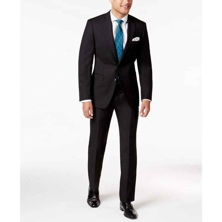 商品Calvin Klein|Men's Extra-Slim Fit Black Solid Suit,价格¥826,第1张图片