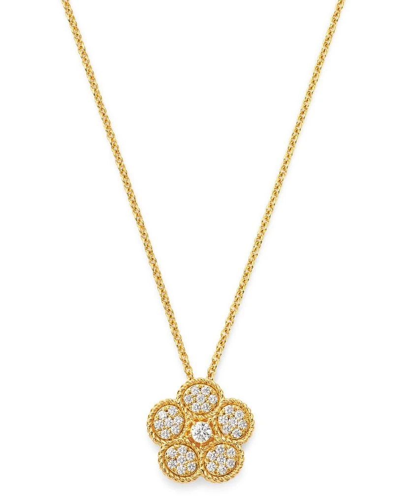 商品Roberto Coin|18K Yellow Gold Daisy Diamond Pendant Necklace, 17.5" - Exclusive,价格¥33640,第1张图片