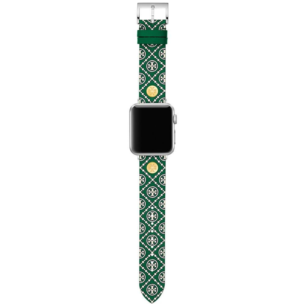 商品Tory Burch|Women's Green Medallion Print Band For Apple Watch® Leather Strap 38mm/40mm,价格¥699,第6张图片详细描述