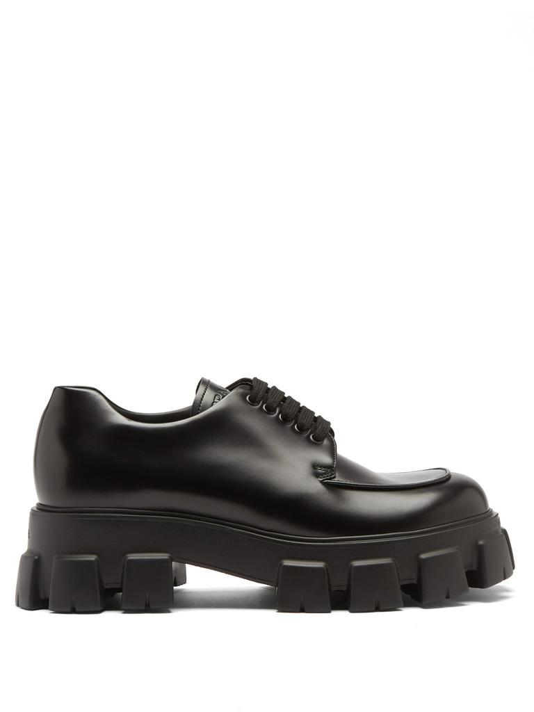 商品Prada|Monolith chunky-sole leather derby shoes,价格¥6194,第1张图片