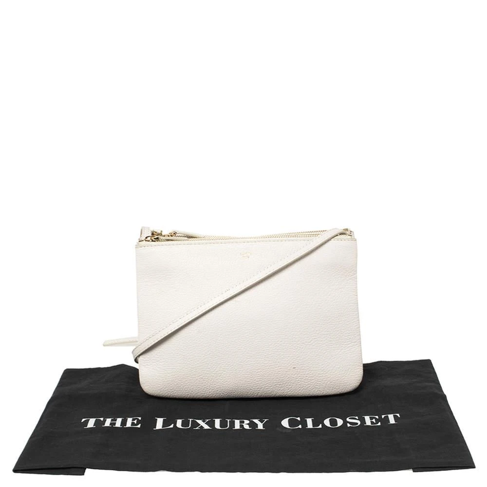 Céline White Leather Large Trio Crossbody Bag 商品