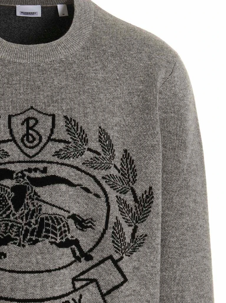 商品Burberry|Burberry Logo Intarsia Knitted Crewneck Jumper,价格¥4881-¥5078,第3张图片详细描述