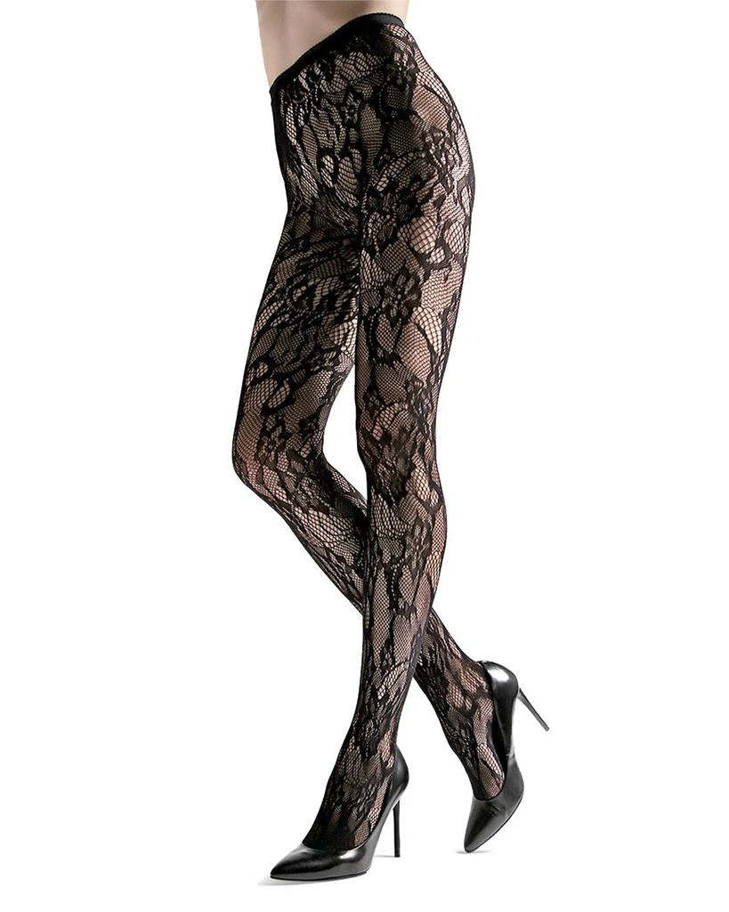 商品Natori|Lace Cut Out Fishnet Tights,价格¥239,第1张图片