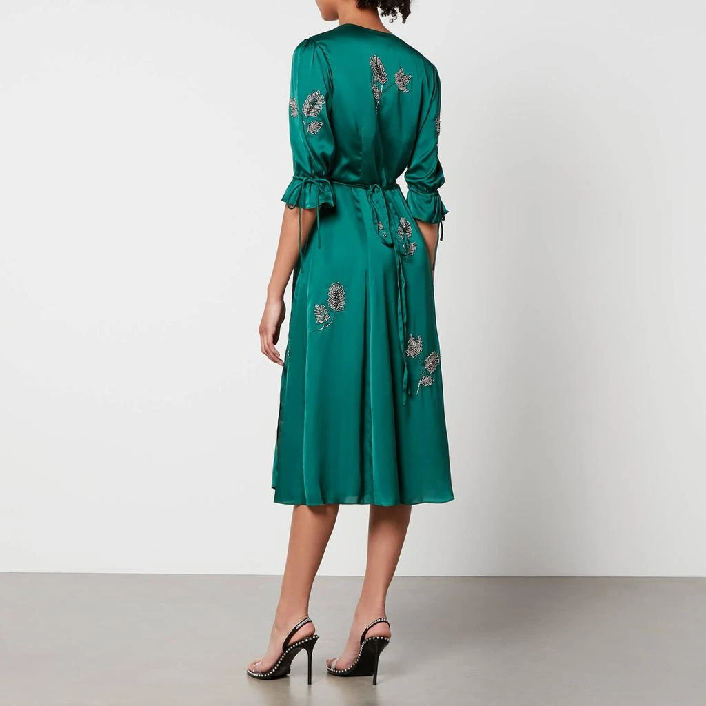 商品Hope & Ivy|Hope & Ivy Harley Bead-Embellished Satin Midi Wrap Dress,价格¥549,第2张图片详细描述