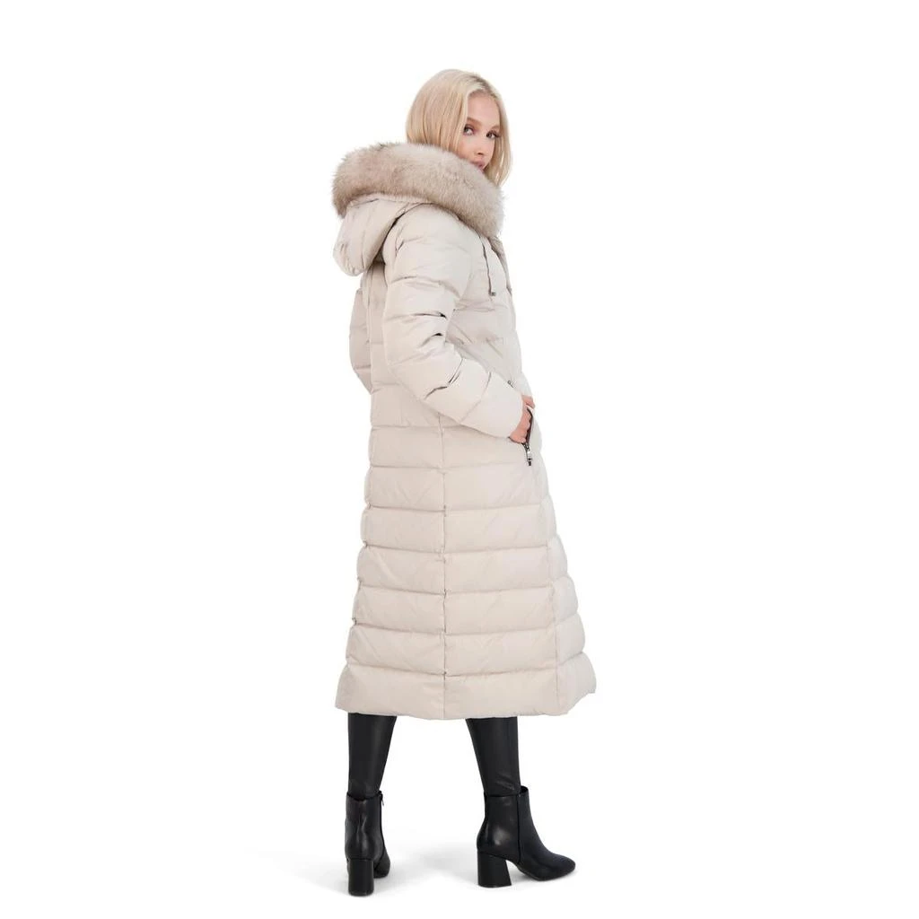 Tahari Nellie Long Coat for Women-Insulated Jacket with Removable Faux Fur Trim 商品