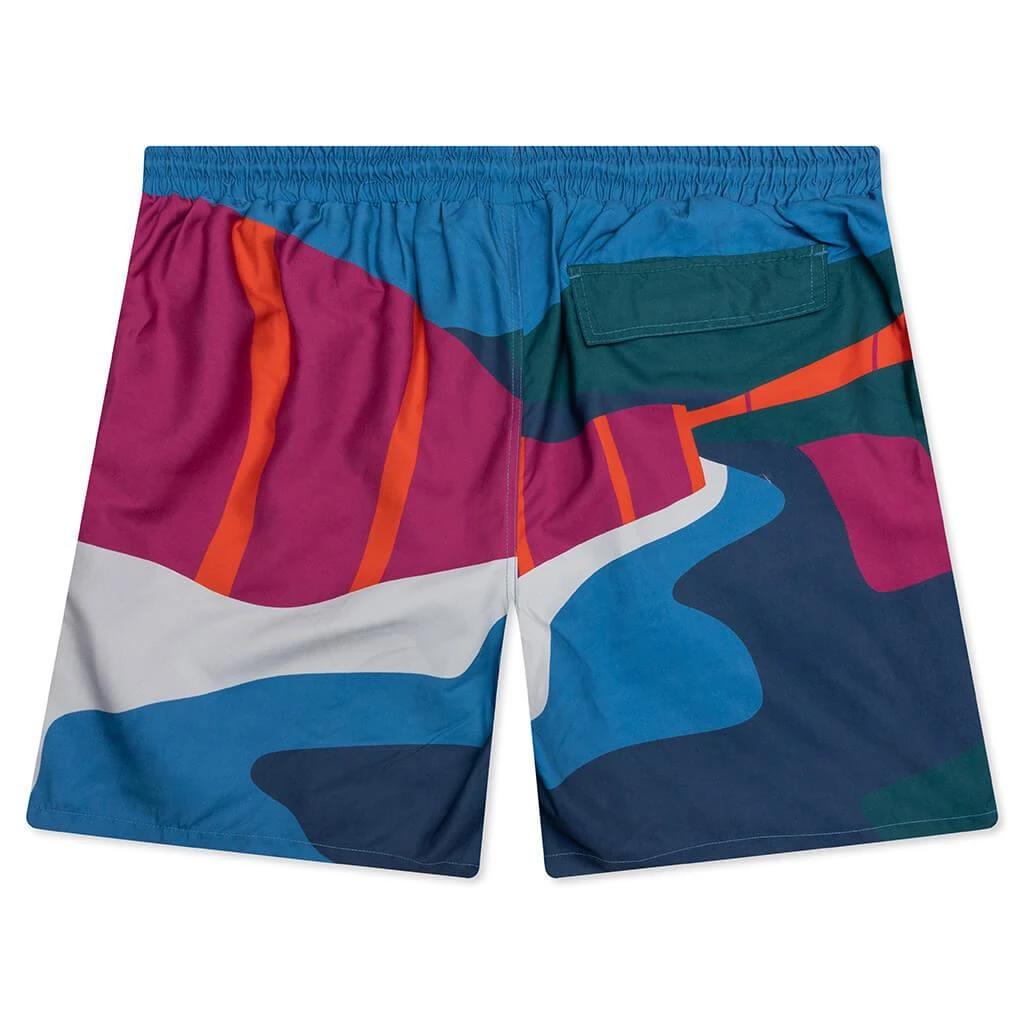 商品By Parra|The Festival Fence Swim Shorts - Blue,价格¥755,第2张图片详细描述