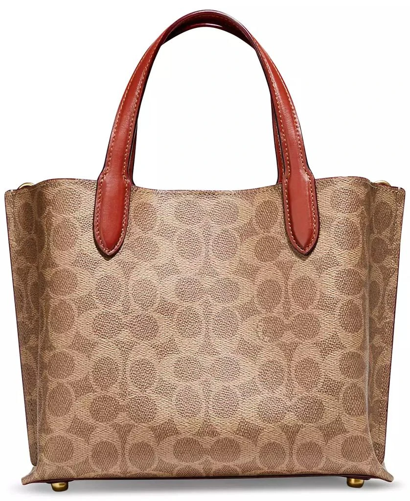 商品Coach|Signature Coated Canvas Willow Tote 24 with Convertible Straps,价格¥2244,第2张图片详细描述