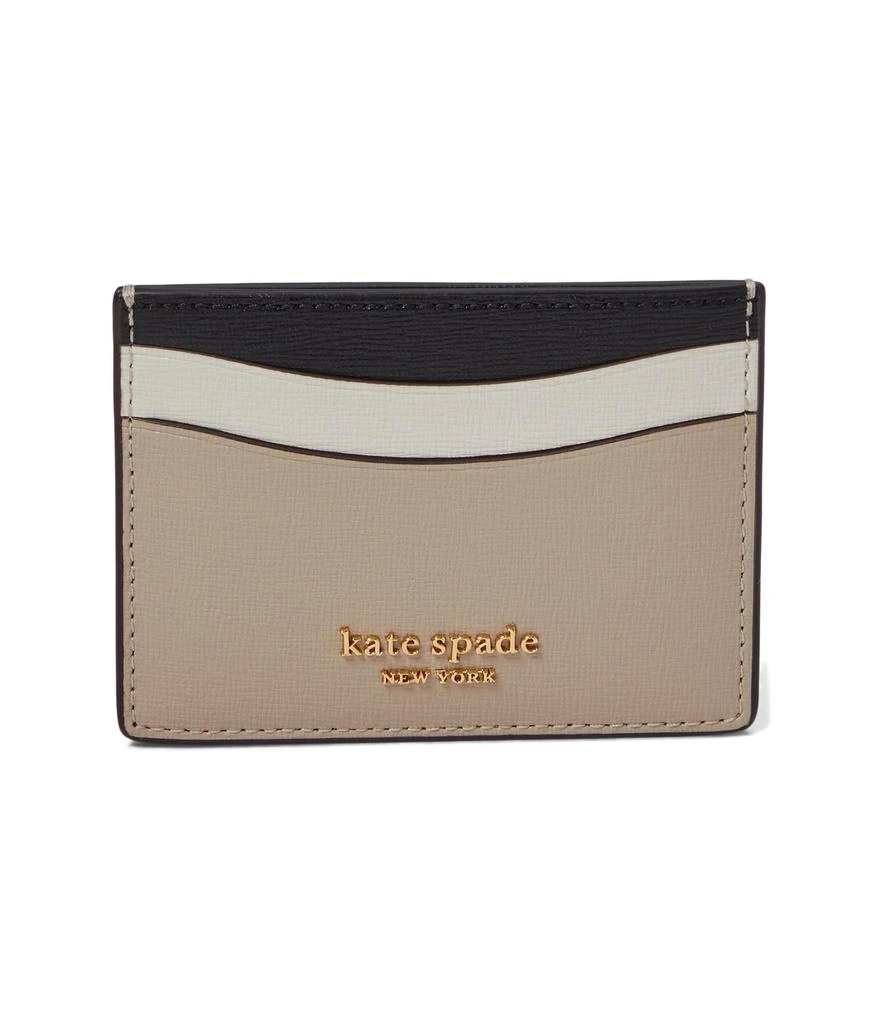 商品Kate Spade|Morgan Color-Blocked Saffiano Leather Card Holder,价格¥509,第1张图片