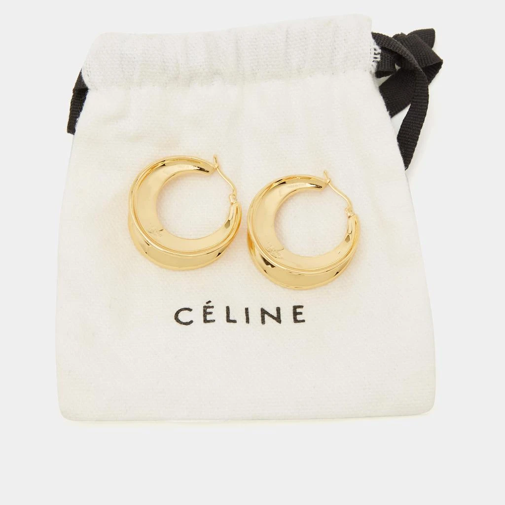 商品[二手商品] Celine|Céline Gold Tone Folded Hoop Earrings,价格¥1695,第4张图片详细描述