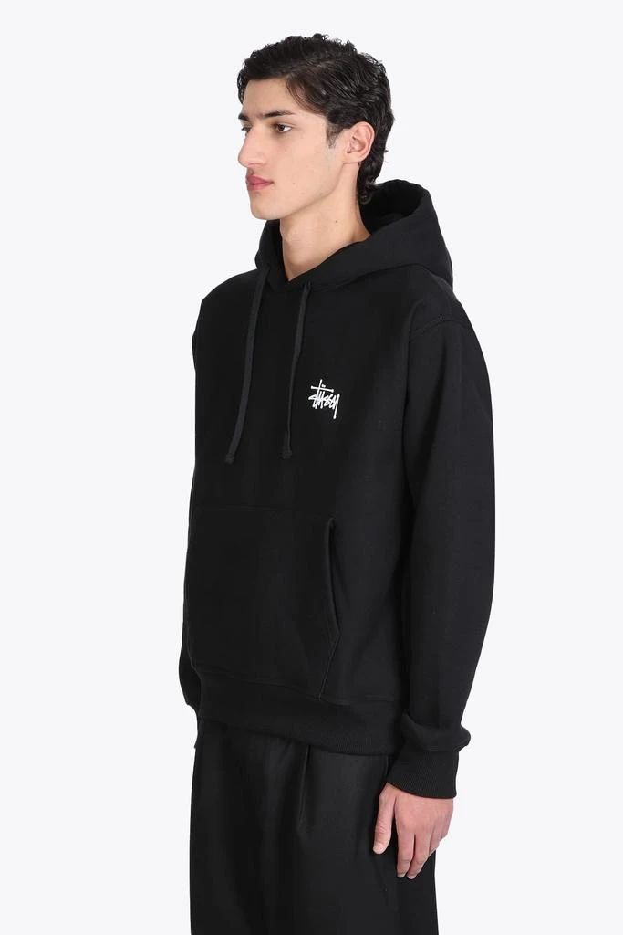 商品STUSSY|Stussy Basic Hood Black Cotton Hoodie With Logo,价格¥1312,第3张图片详细描述