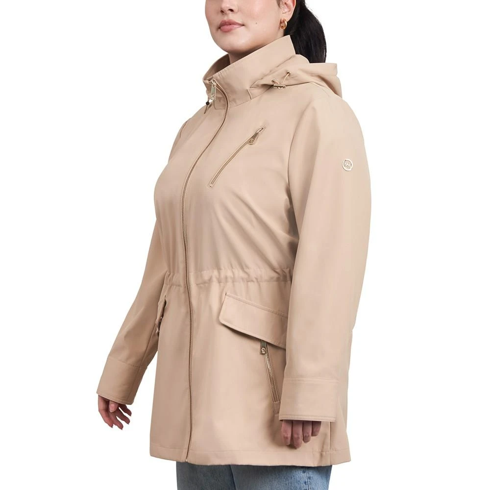 商品Michael Kors|Women's Plus Size Hooded Water-Resistant Anorak Coat,价格¥1497,第3张图片详细描述